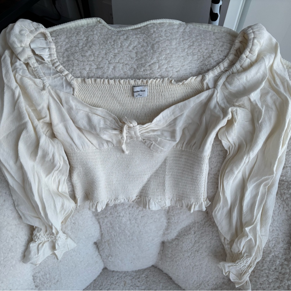 Sunday Best Cream Blouse